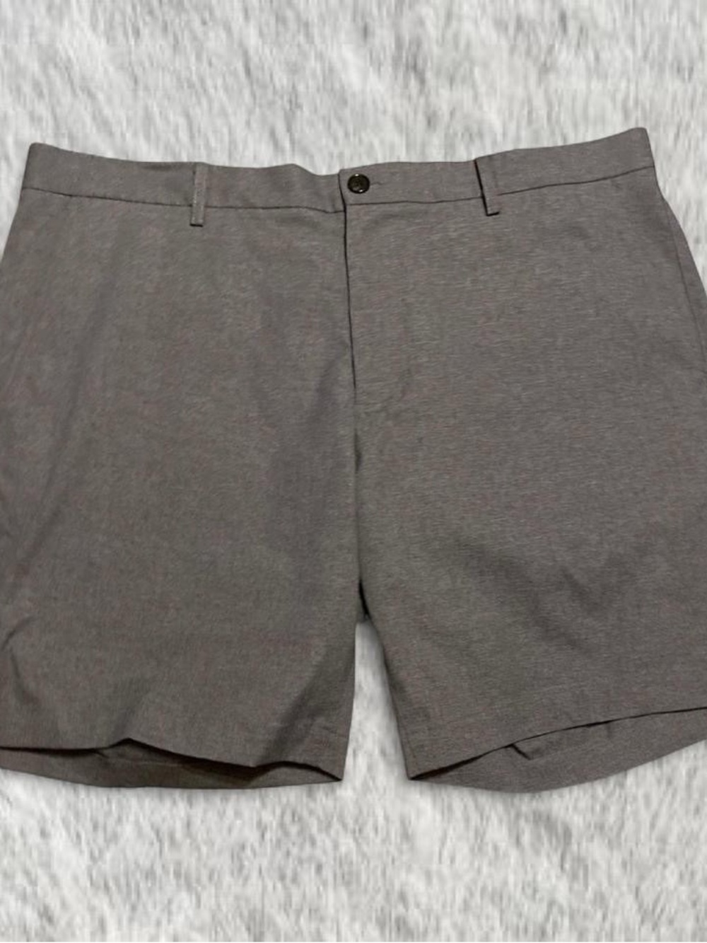 7 For All Mankind Men's Heather Gray Flat Front Shorts